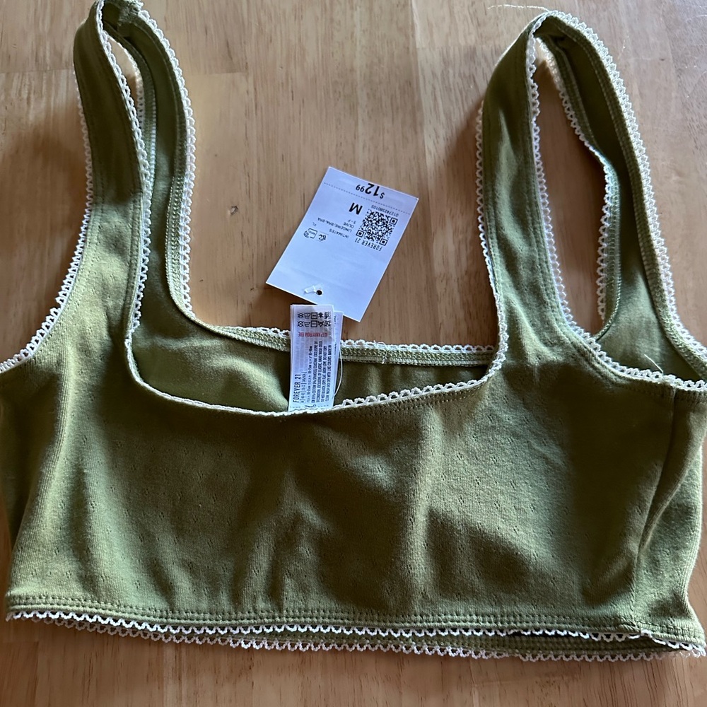 Forever 21 bralette green sz med